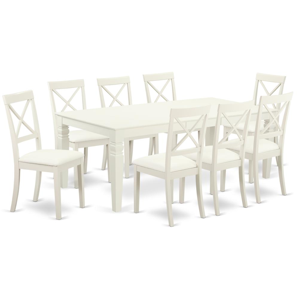 Dining Room Set Linen White, LGBO9-LWH-LC. Picture 1