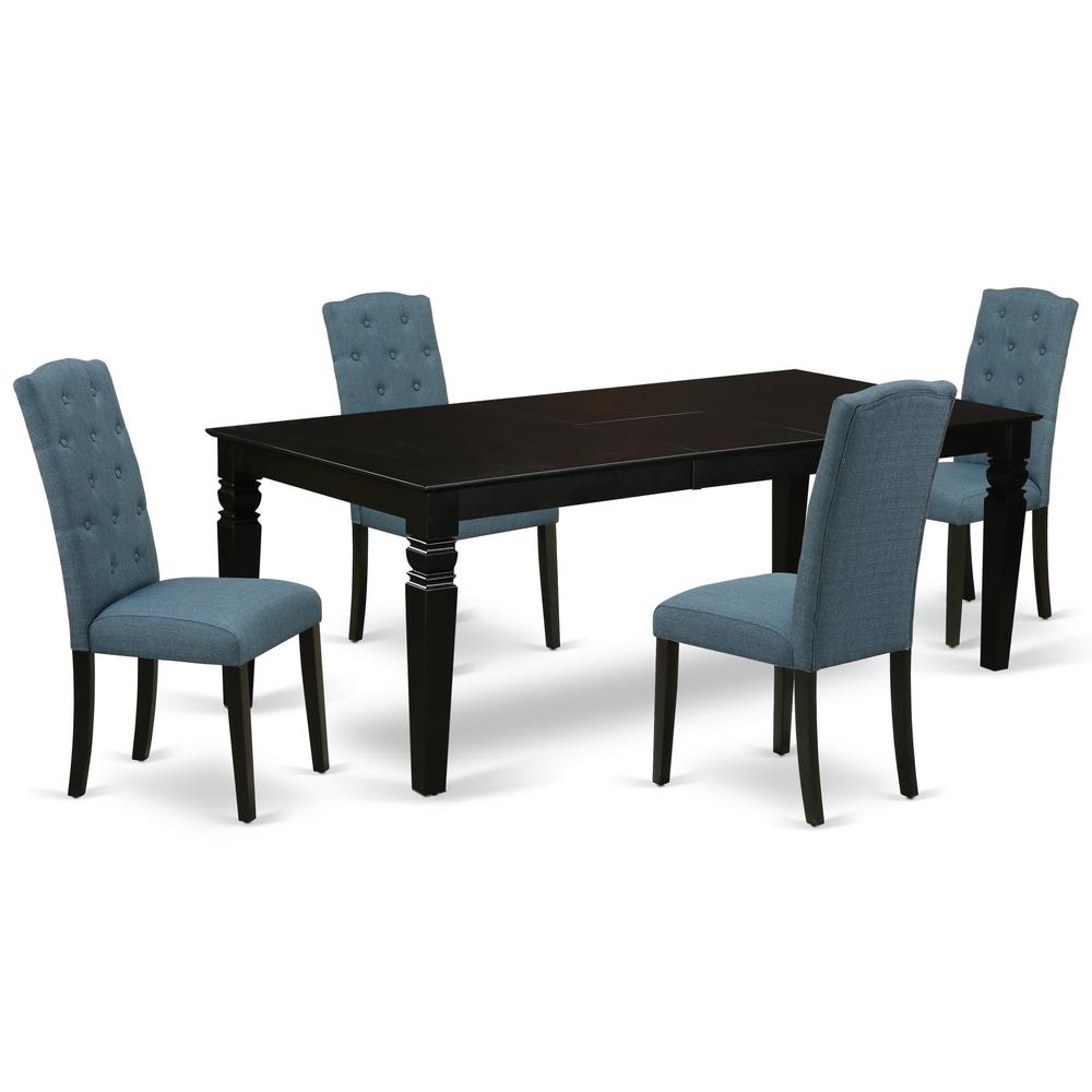 Dining Room Set Black, LGCE5-BLK-21. Picture 1