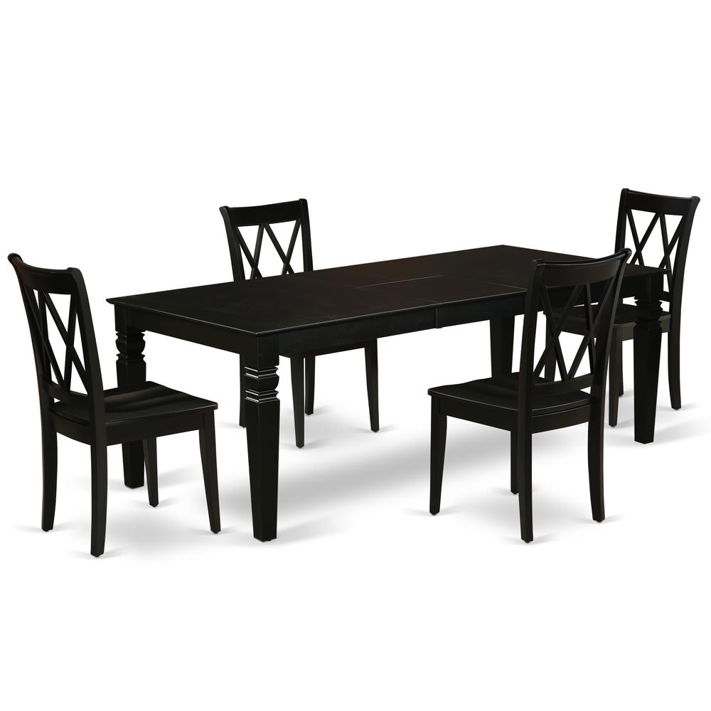 Dining Room Set Black, LGCL5-BLK-W. Picture 1