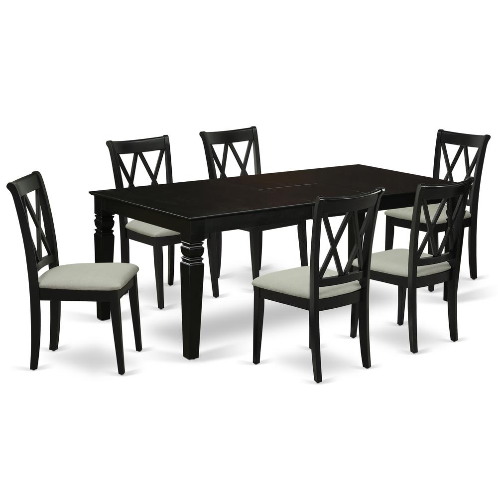Dining Room Set Black, LGCL7-BLK-C. Picture 1