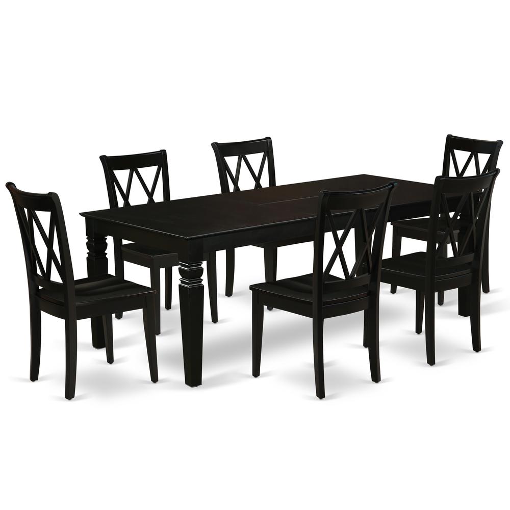 Dining Room Set Black, LGCL7-BLK-W. Picture 1