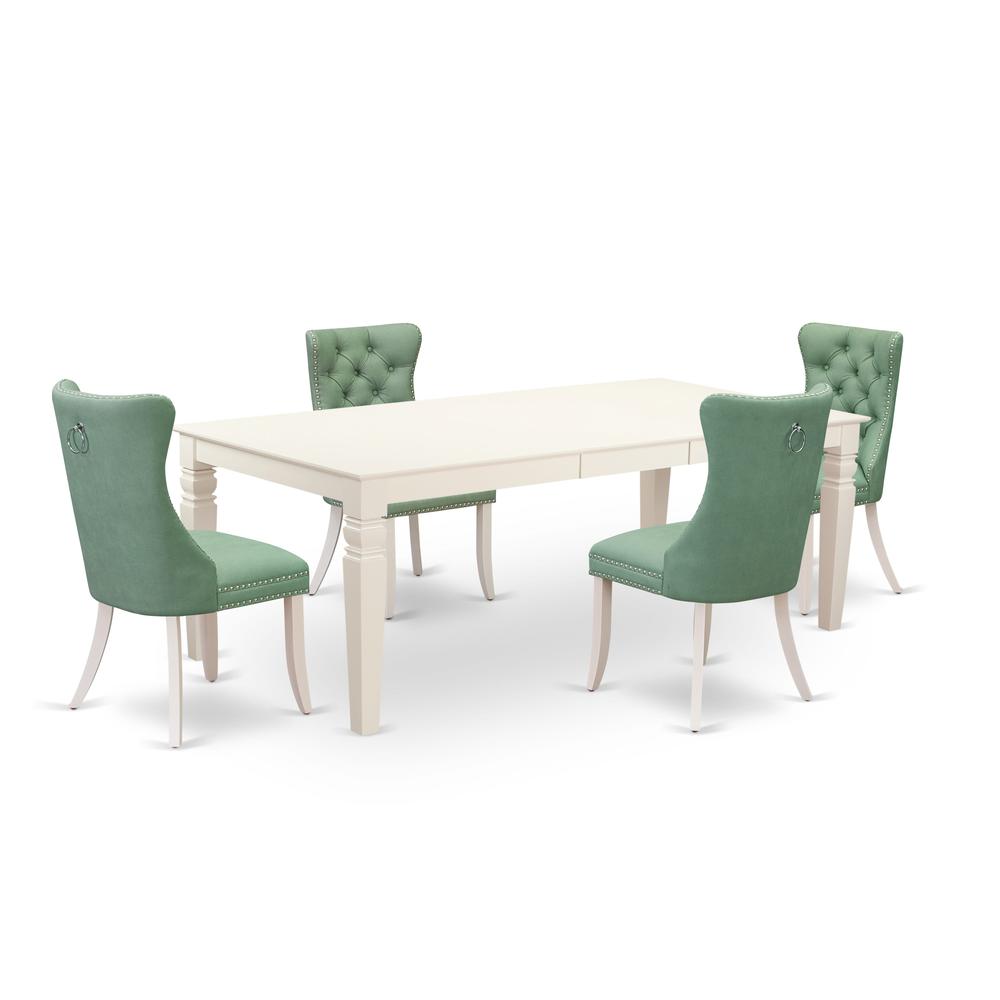 5 Piece Dining Room Set Consists of a Rectangle Dining Table. Picture 5