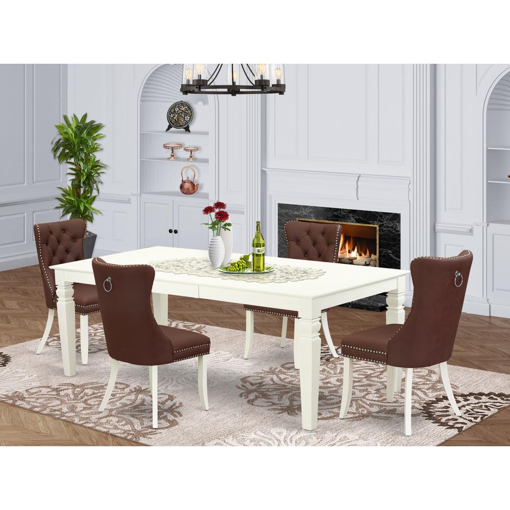 5 Piece Dining Room Set Consists of a Rectangle Kitchen Table. Picture 1