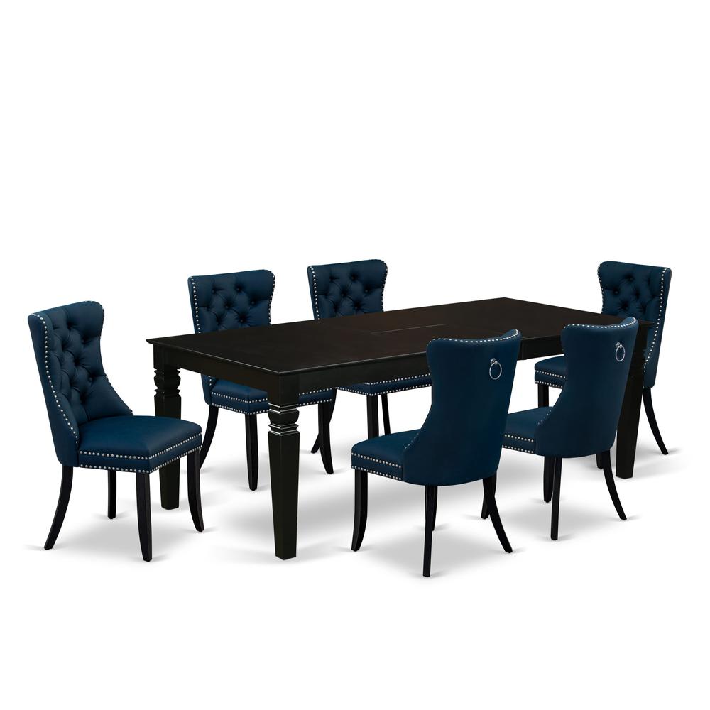 7 Piece Dining Set Consists of a Rectangle Kitchen Table with Butterfly Leaf. Picture 6