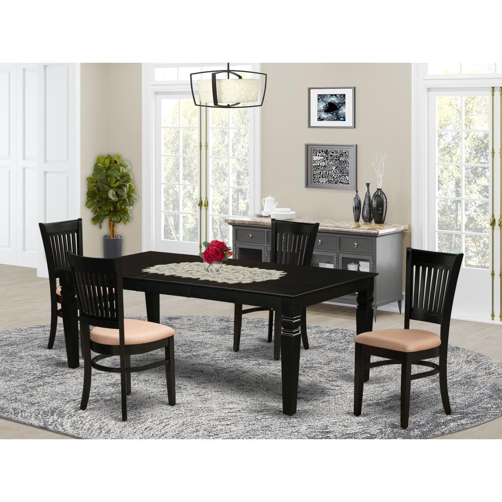 Dining Table- Table Leg Dining Chairs, LGVA5-BLK-C. Picture 1