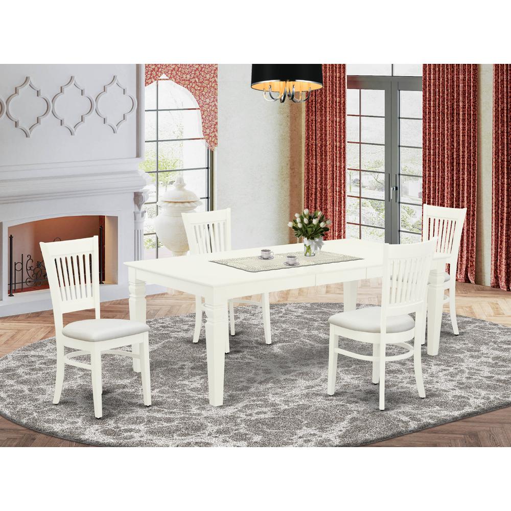 Dining Table- Table Leg Dining Chairs, LGVA5-LWH-C. Picture 1