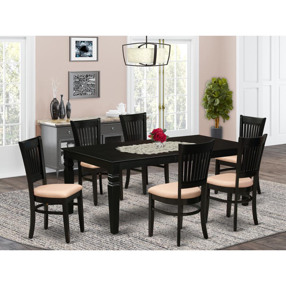 Dining Table- Table Leg Dining Chairs, LGVA7-BLK-C. Picture 1