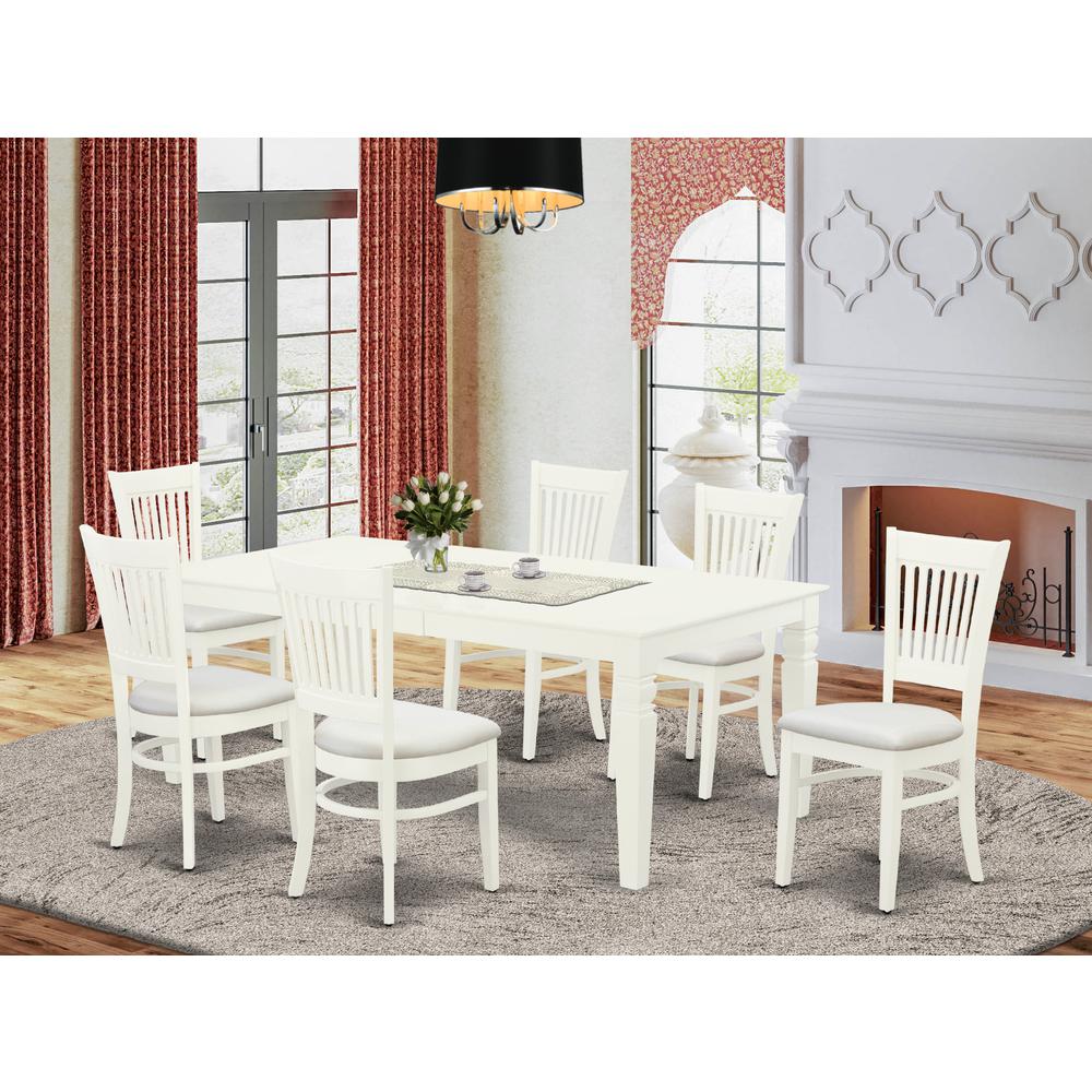 Dining Table- Table Leg Dining Chairs, LGVA7-LWH-C. Picture 1