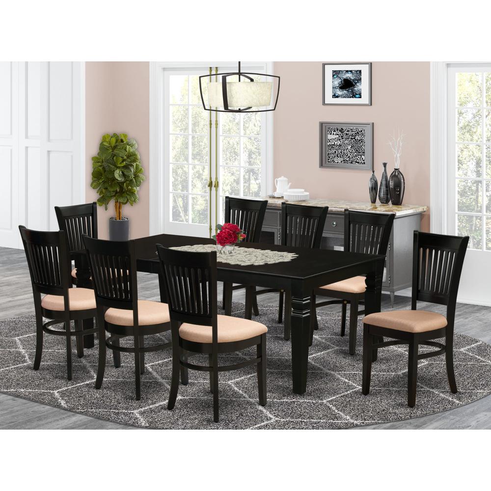 Dining Table- Table Leg Dining Chairs, LGVA9-BLK-C. Picture 1