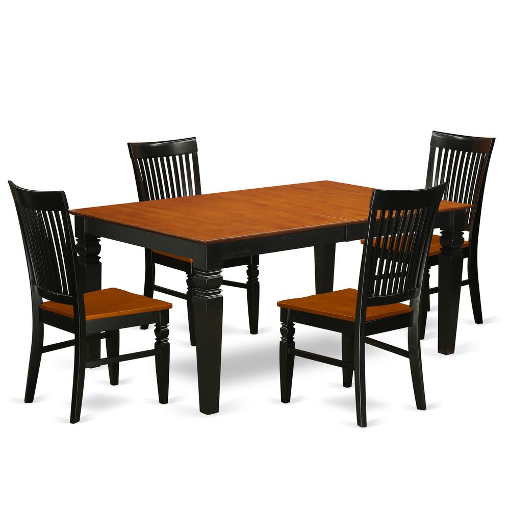 Dining Room Set Black & Cherry, LGWE5-BCH-W. Picture 1