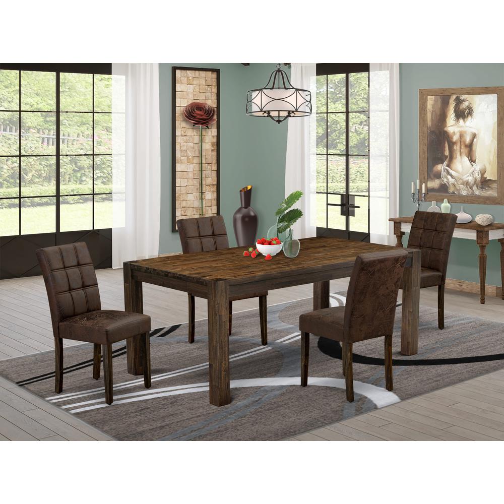 5 Piece Modern Dining Table Set. Picture 1
