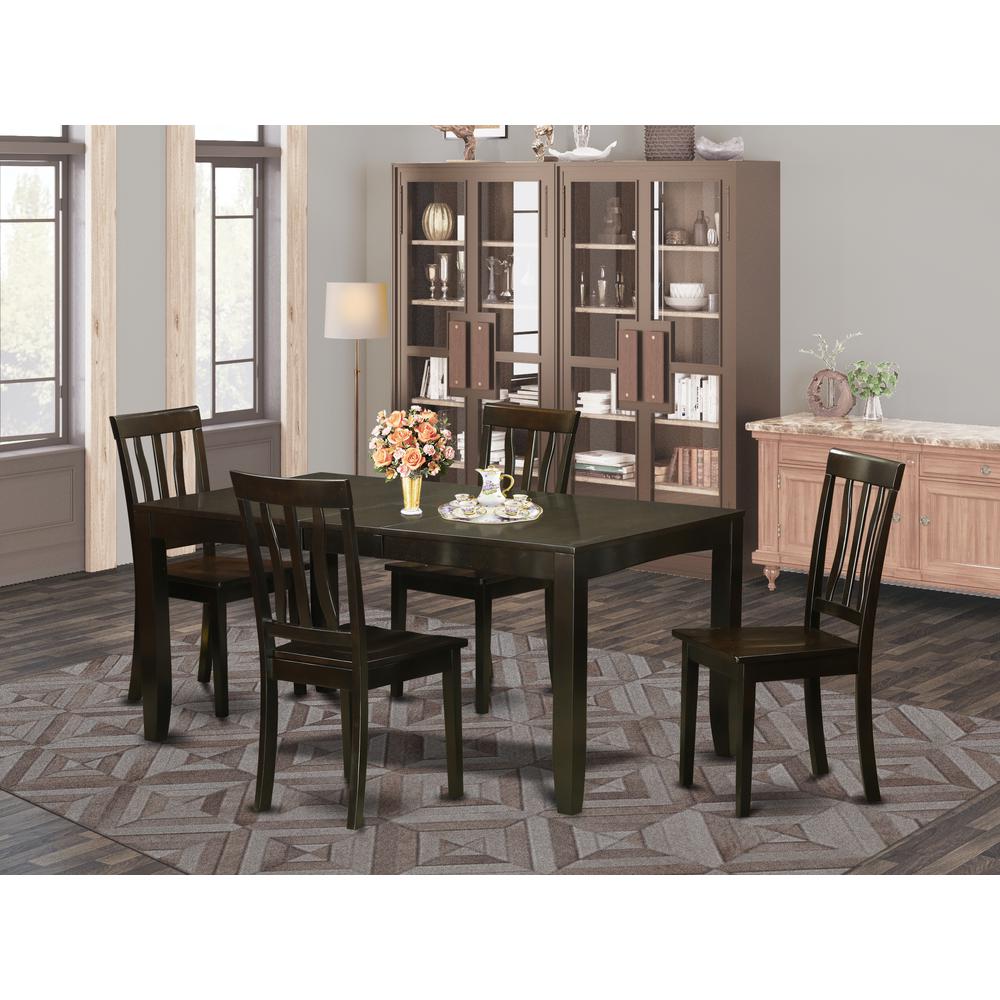 5  Pc  Dining  room  set  for  4-Dining  Table  with  Leaf  and  4  Kitchen  Chairs.. The main picture.