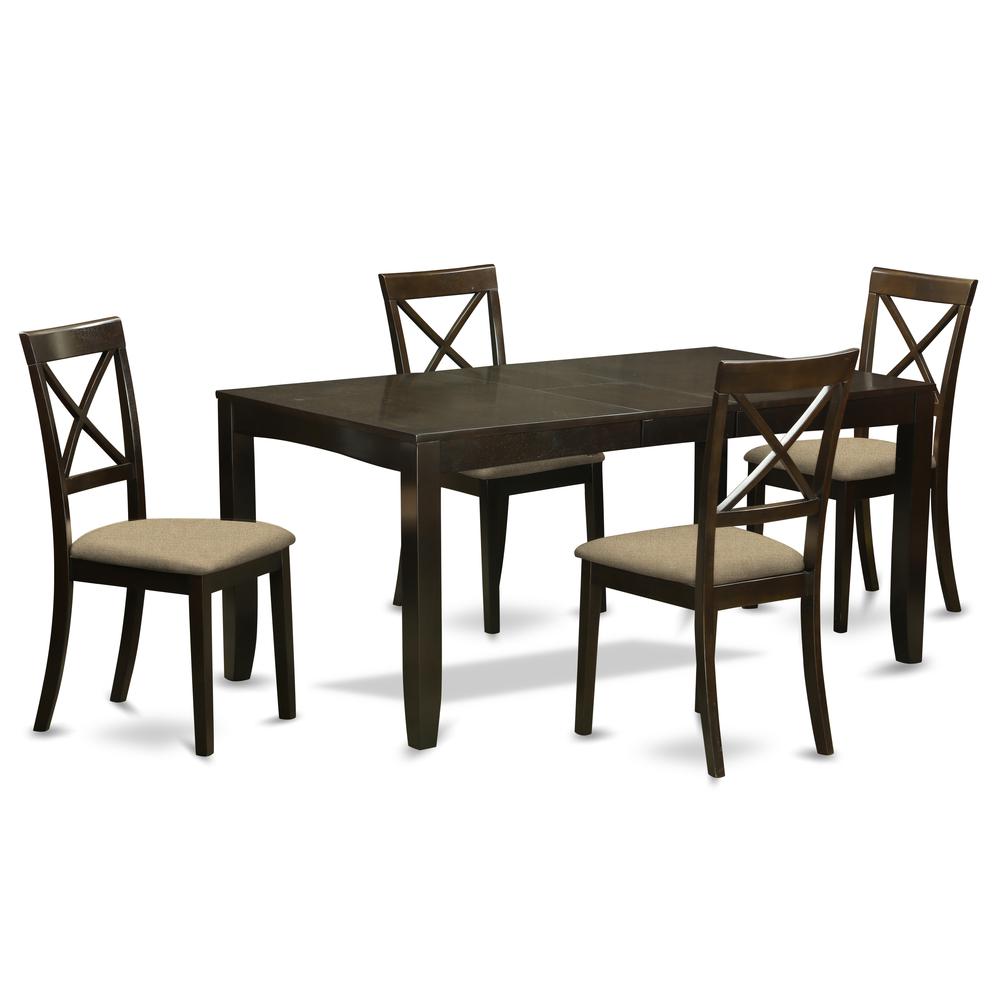 5  Pc  Dining  room  set  for  4-Dining  Table  with  Leaf  Plus  4  Chairs  for  Dining  room. Picture 1
