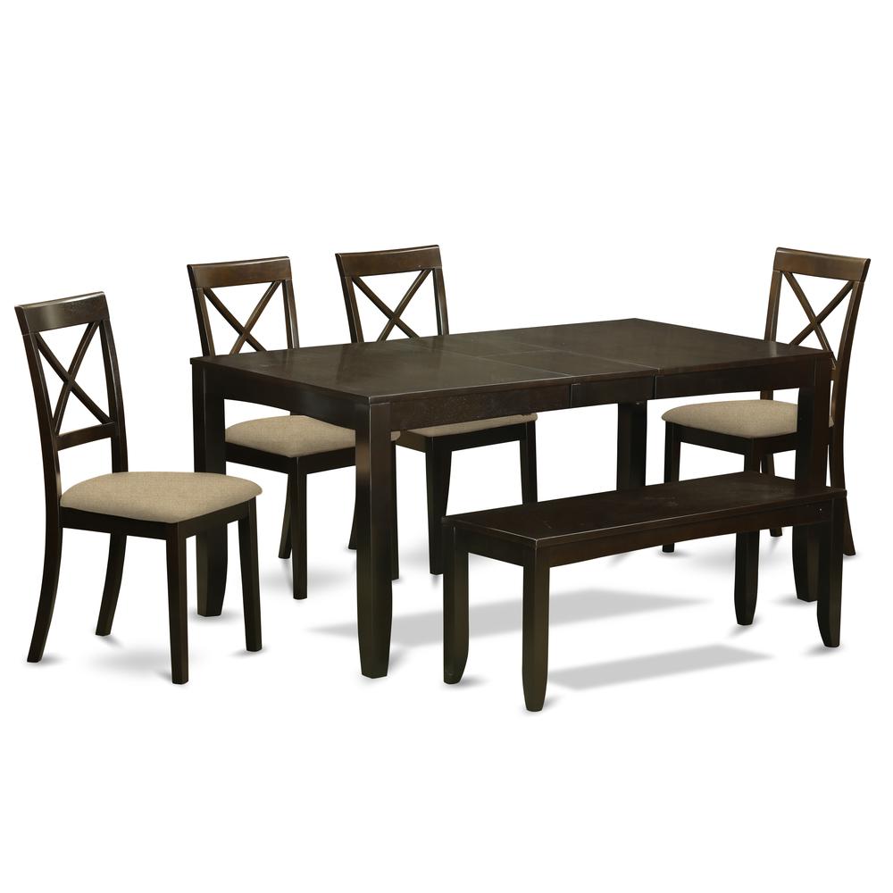 6  PC  Kitchen  Table  with  bench-Table  with  Leaf  4  Kitchen  Dining  Chairs  and  Bench. Picture 1