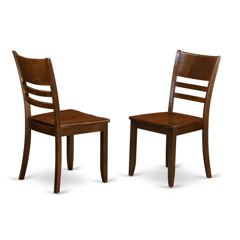 Lynfield  Dining  Chair  with  Wood  Seat  in  Espresso  Finish,  Set  of  2. Picture 1