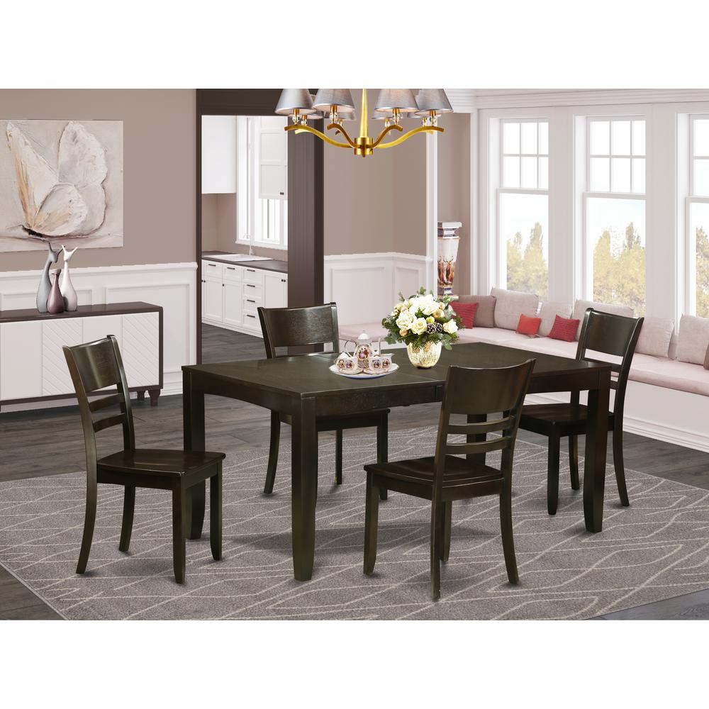 5  Pc  Dining  room  set-Kitchen  Tables  with  Leaf  and  4  Chairs  for  Dining  room. Picture 1