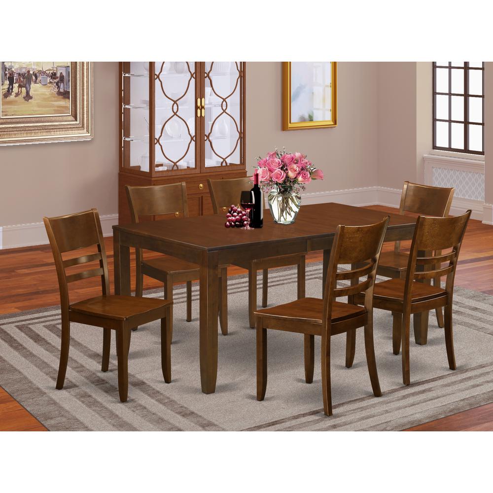 7  Pc  Dining  room  set-Kitchen  Tables  with  Leaf  and  6  Kitchen  Dining  Chairs. Picture 2