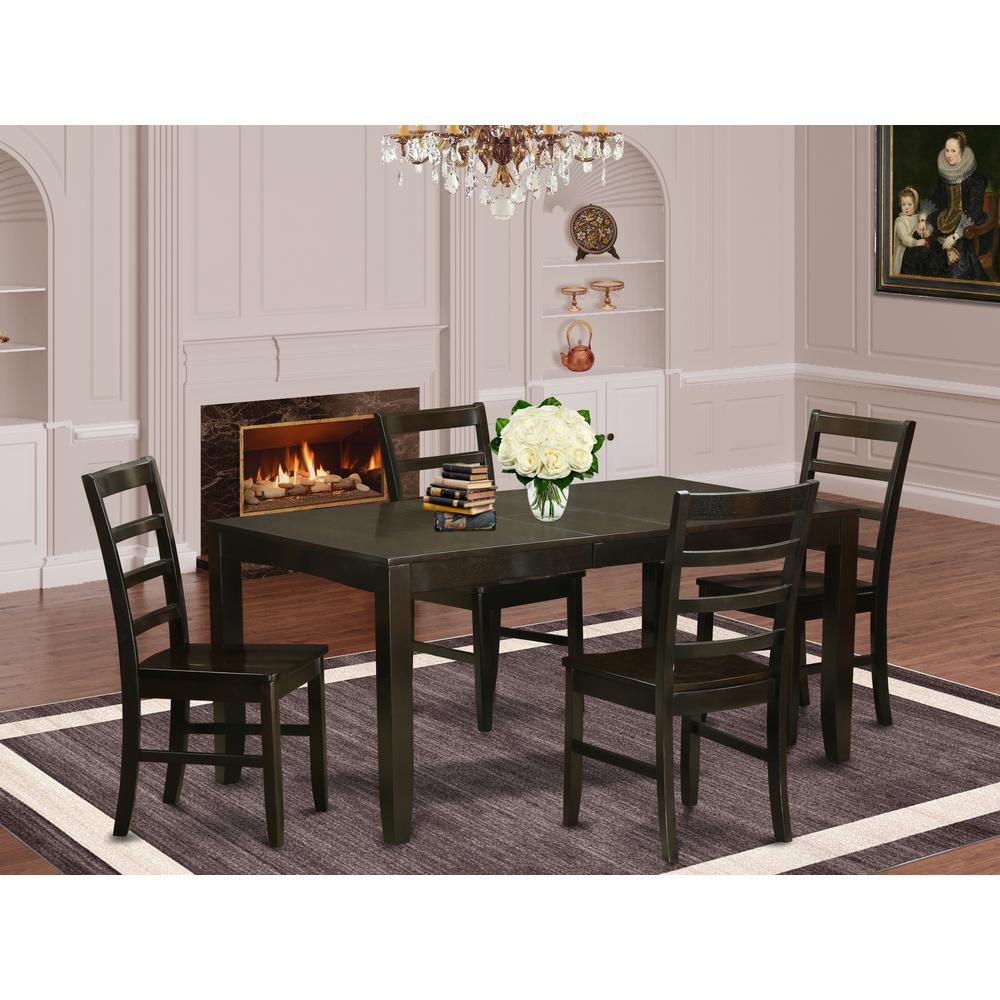 5  Pc  Dining  room  set  for  4-Table  with  Leaf  and  4  Chairs  for  Dining  room. Picture 1