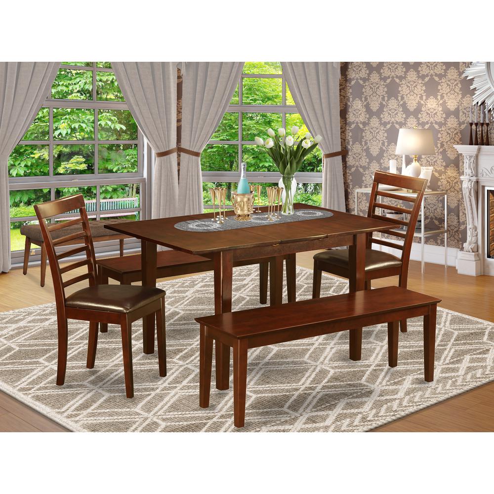 5  Pc  dinette  set-small  Dining  Tables  and  2  Dining  Chairs  and  2  Benches. Picture 1