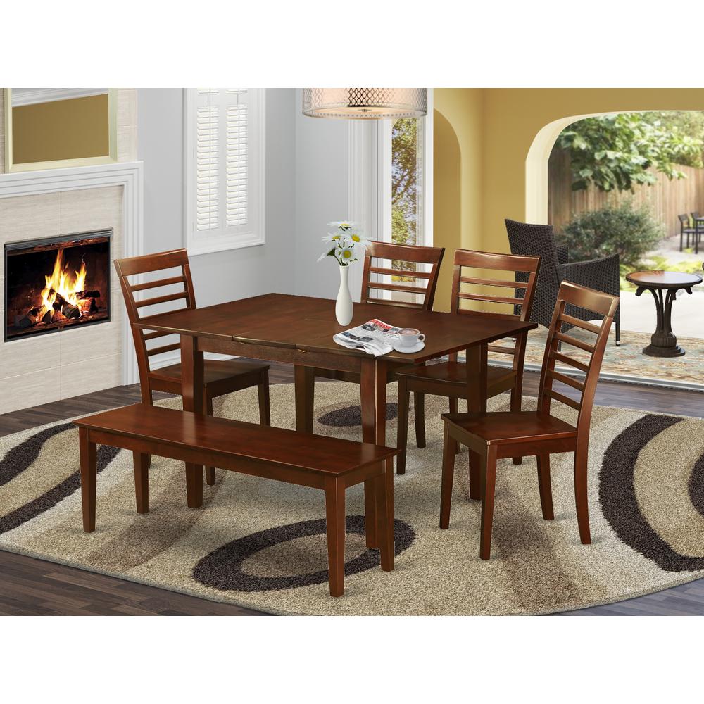 6  Pc  Kitchen  nook  Dining  set  -Table  and  4  Chairs  for  Dining  room  and  Bench. Picture 1