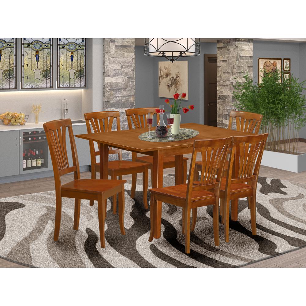 7  Pc  Kitchen  nook  Dining  set-small  Dining  Tables  and  6  Kitchen  Chairs. Picture 1