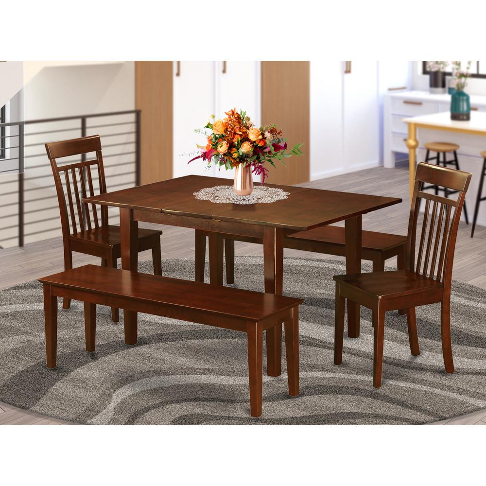 5  Pc  dinette  set  for  small  spaces-Tables  and  2  Chairs  for  Dining  room  and  2  Benches. Picture 1