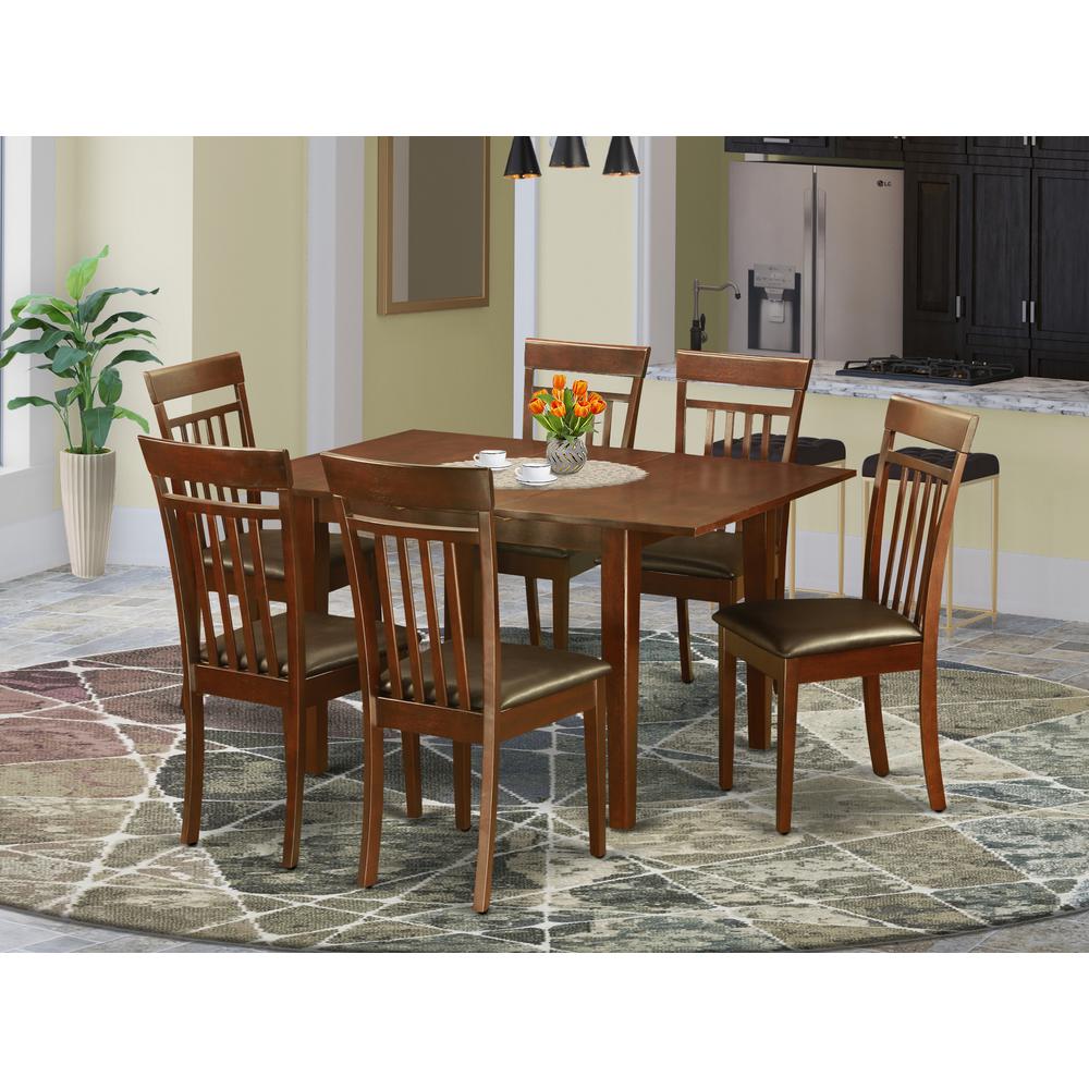 7  Pc  Kitchen  nook  Dining  set-small  Table  and  6  Dining  Chairs. Picture 1