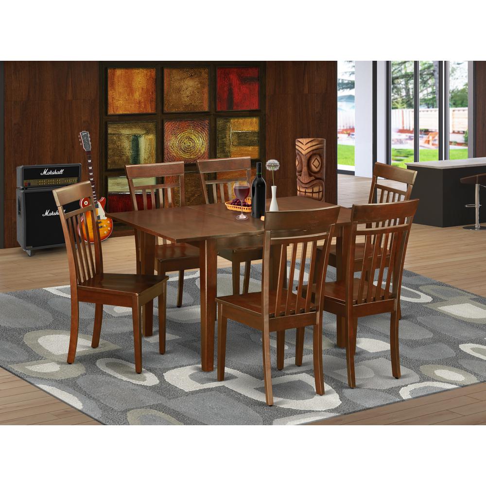 7  Pc  Kitchen  nook  Dining  set-  Tables  and  6  Kitchen  Chairs. Picture 1