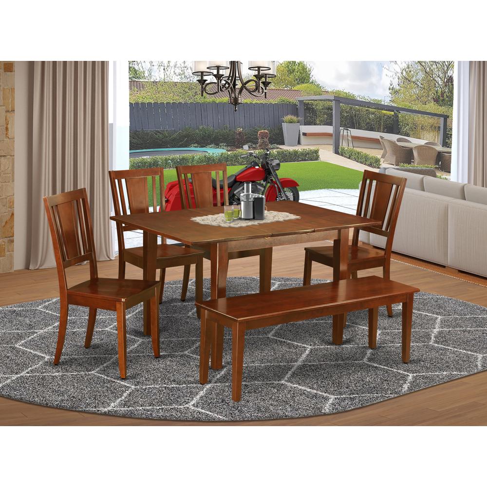 6  Pc  dinette  set-breakfast  nook  and  4  Chairs  for  Dining  room  and  Dining  Bench. Picture 1