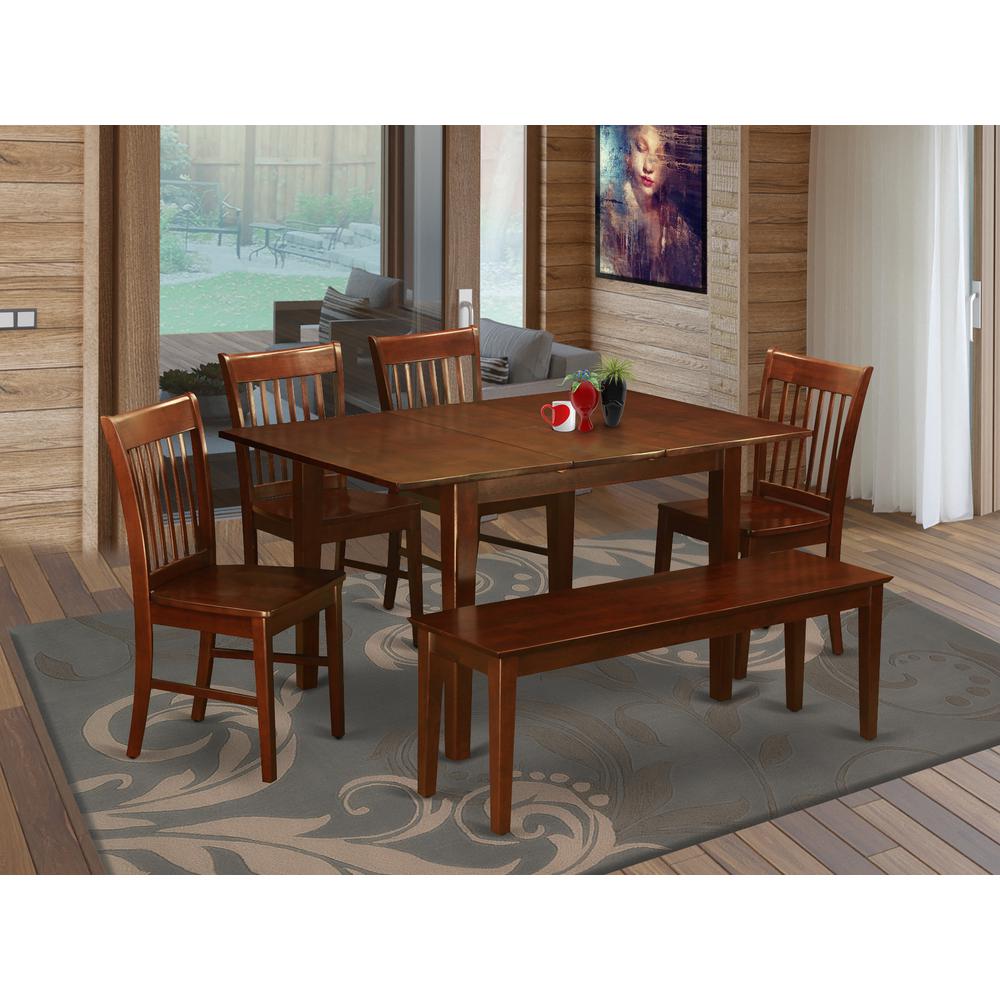 6  Pc  small  Kitchen  Table  set-  Tables  and  4  Dining  Chairs  and  Dining  Bench. Picture 1
