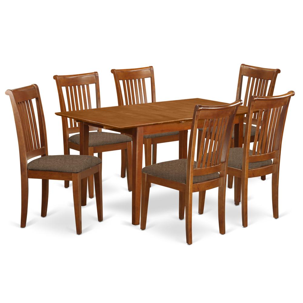 7  Pc  dinette  set  for  small  spaces-Kitchen  Table  and  6  Dining  Chairs. Picture 1
