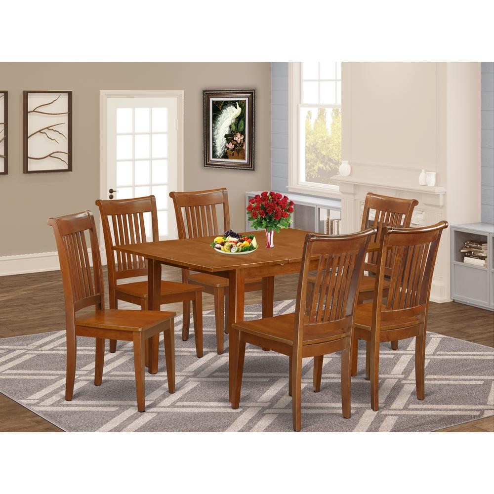 7  Pc  Kitchen  nook  Dining  set-Kitchen  Table  and  6  Dining  Chairs. Picture 1