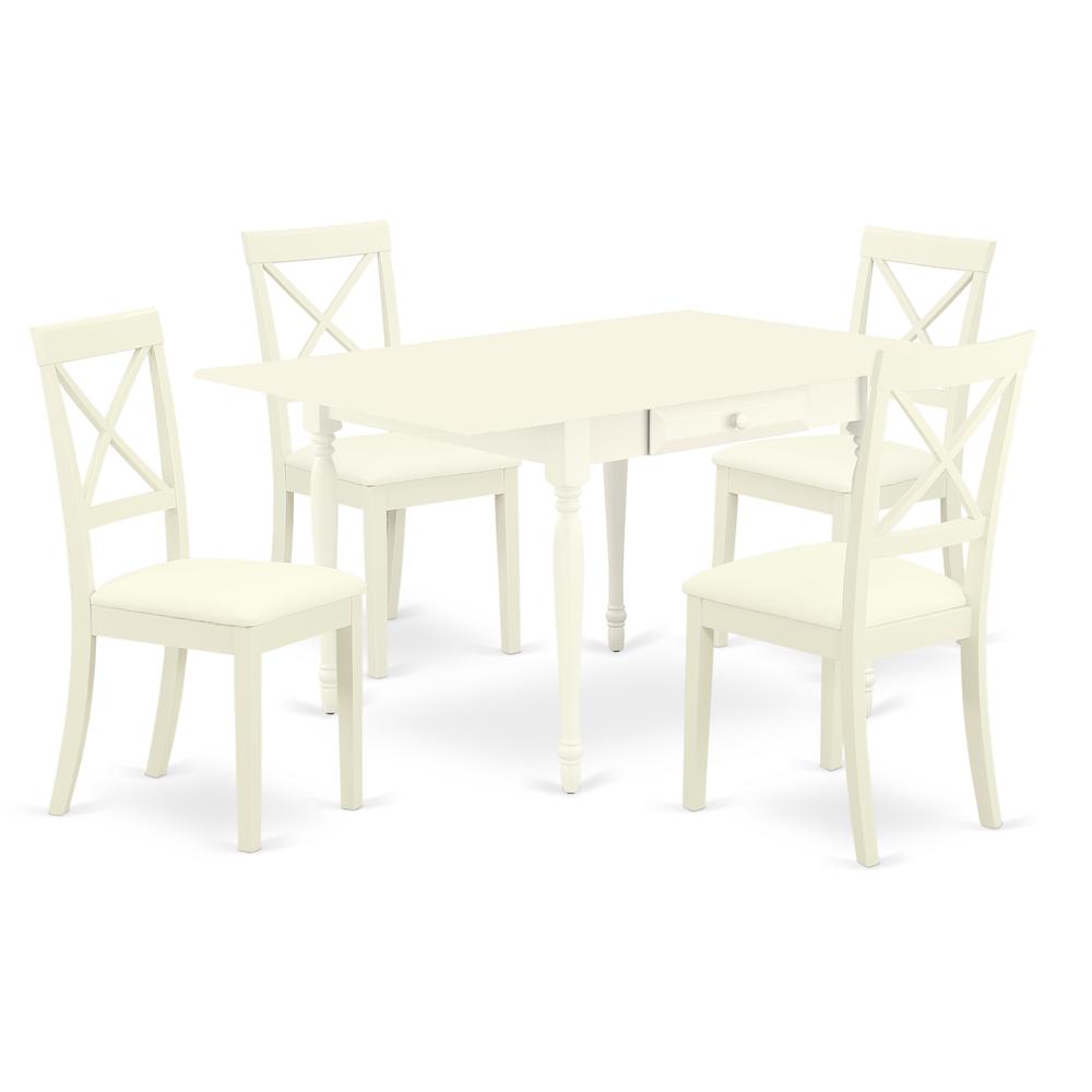Dining Room Set Linen White, MZBO5-LWH-LC. Picture 1