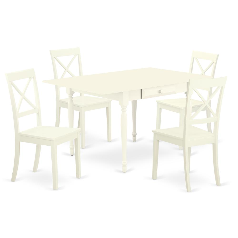 Dining Room Set Linen White, MZBO5-LWH-W. Picture 1