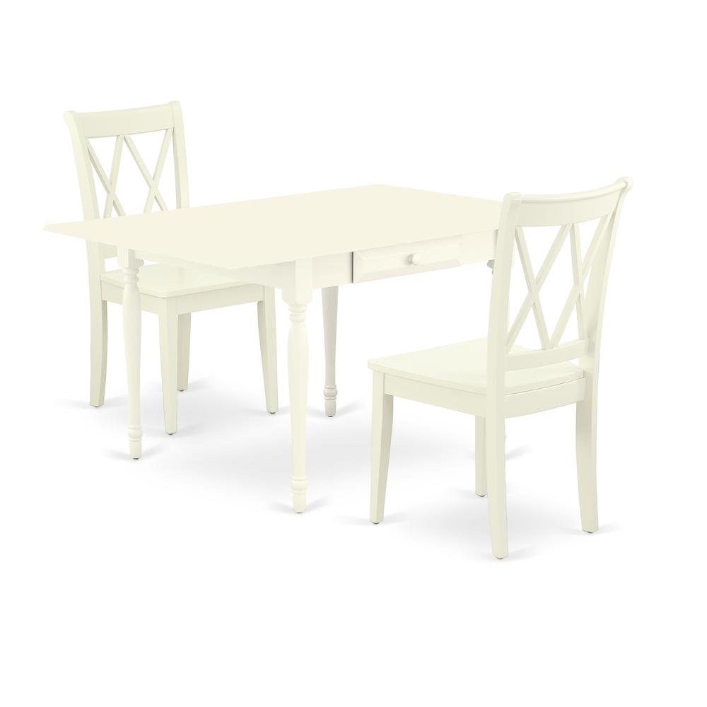 Dining Room Set Linen White, MZCL3-LWH-W. Picture 1