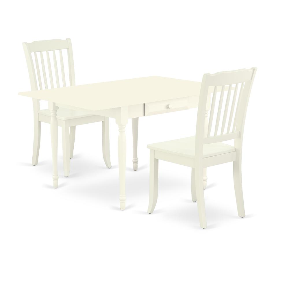 Dining Room Set Linen White, MZDA3-LWH-W. Picture 1