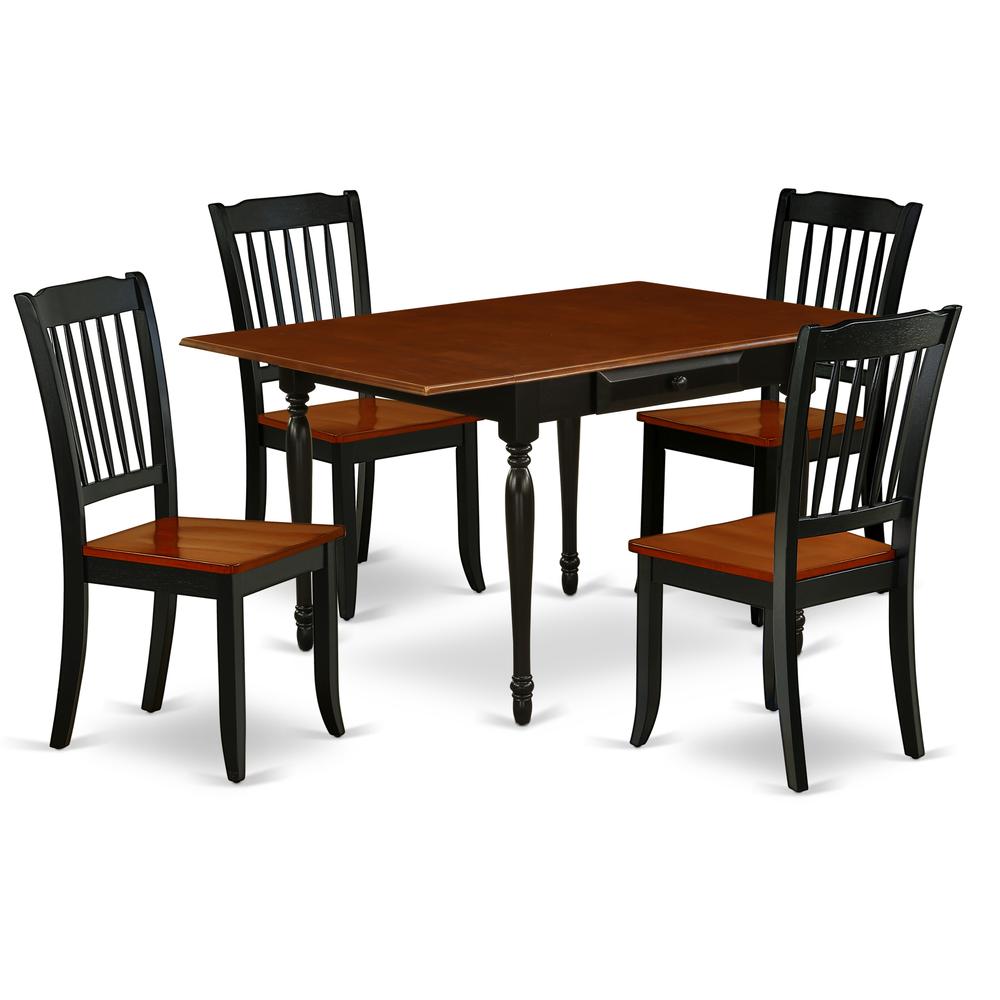 Dining Room Set Black & Cherry, MZDA5-BCH-W. Picture 1