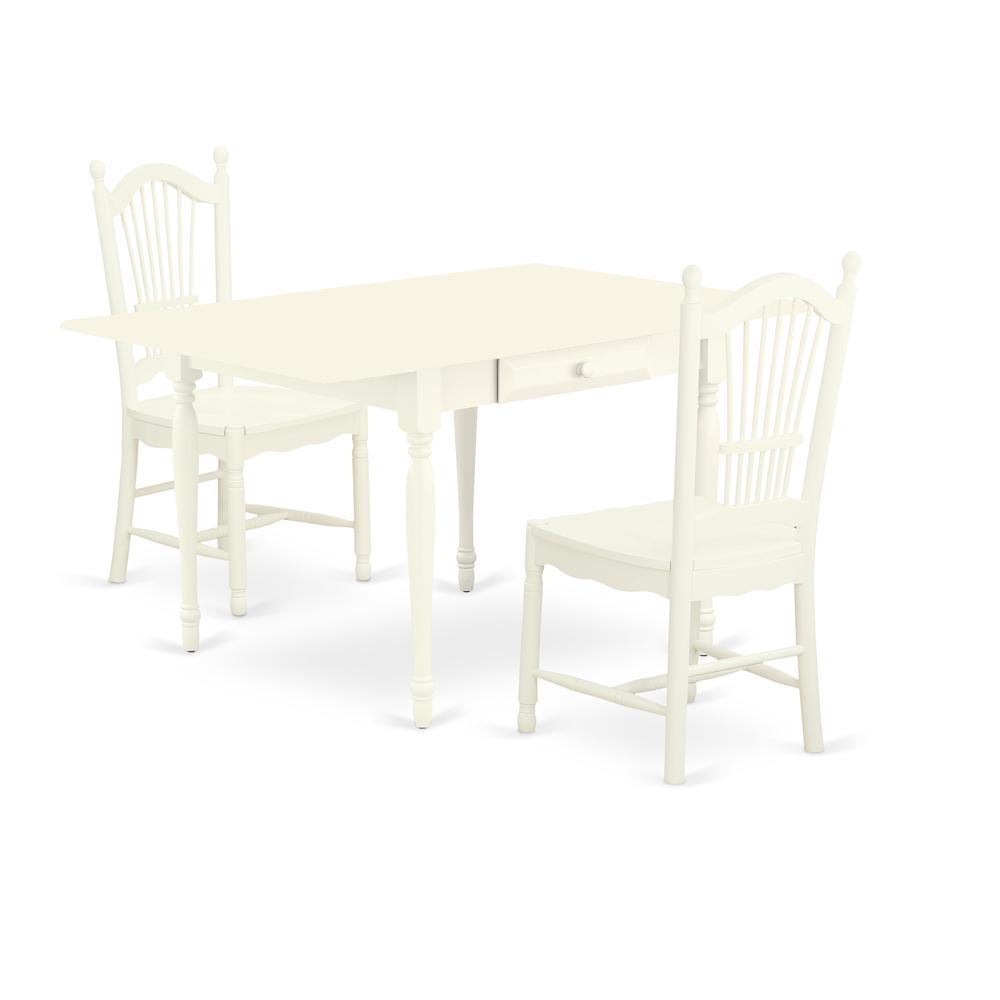 Dining Room Set Linen White, MZDO3-LWH-W. Picture 1