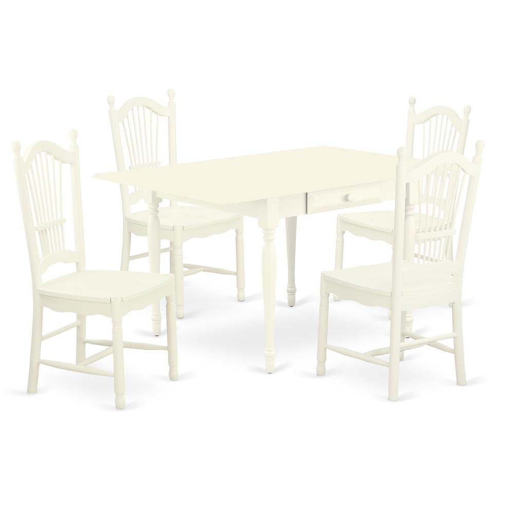 Dining Room Set Linen White, MZDO5-LWH-W. Picture 1