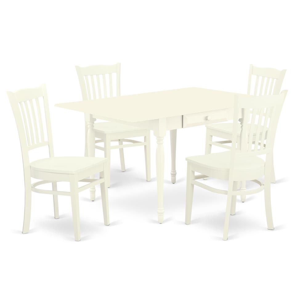 Dining Room Set Linen White, MZGR5-LWH-W. Picture 1