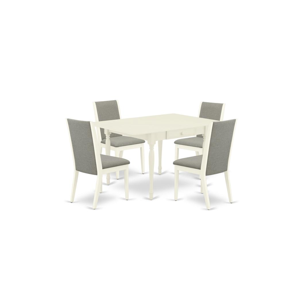 Dining Room Set Linen White, MZLA5-LWH-06. Picture 1