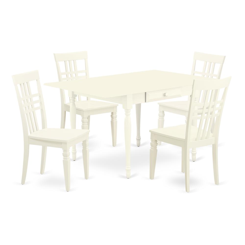 Dining Room Set Linen White, MZLG5-LWH-W. Picture 1