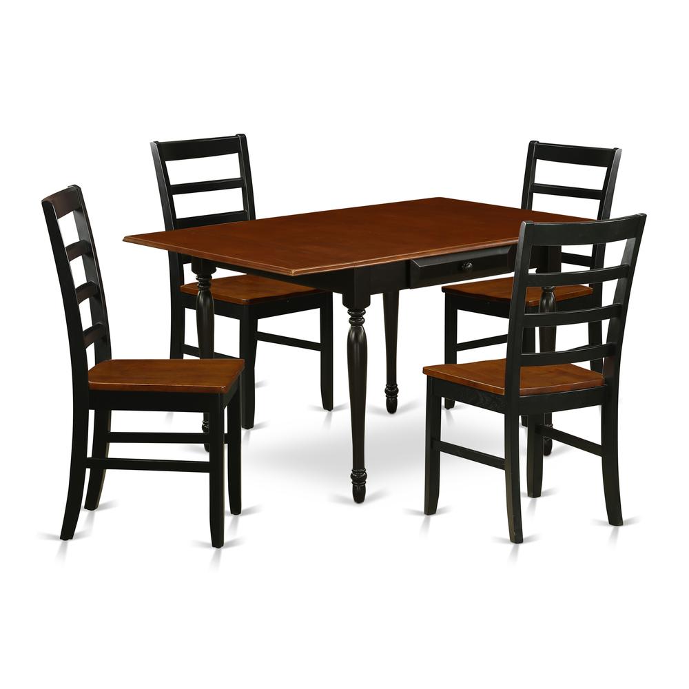 Dining Room Set Black & Cherry, MZPF5-BCH-W. Picture 1