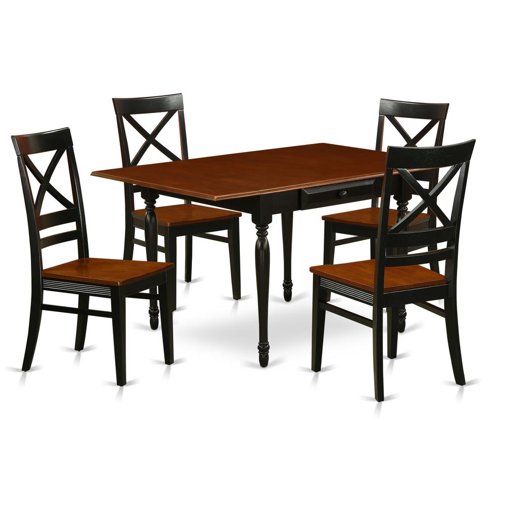 Dining Room Set Black & Cherry, MZQU5-BCH-W. Picture 1