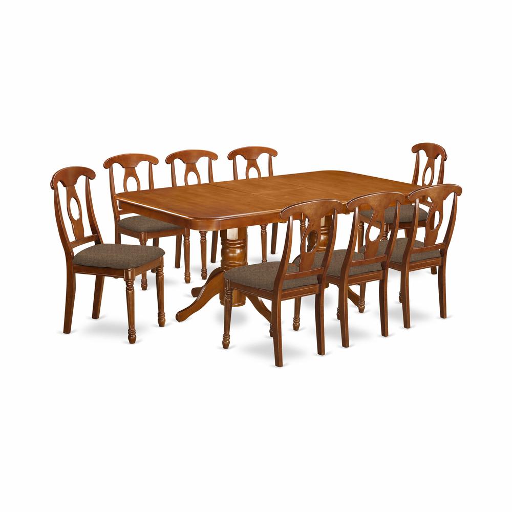9  Pc  Dining  room  set-rectangular  Table  with  Leaf  and  8  Kitchen  Dining  Chairs. Picture 1