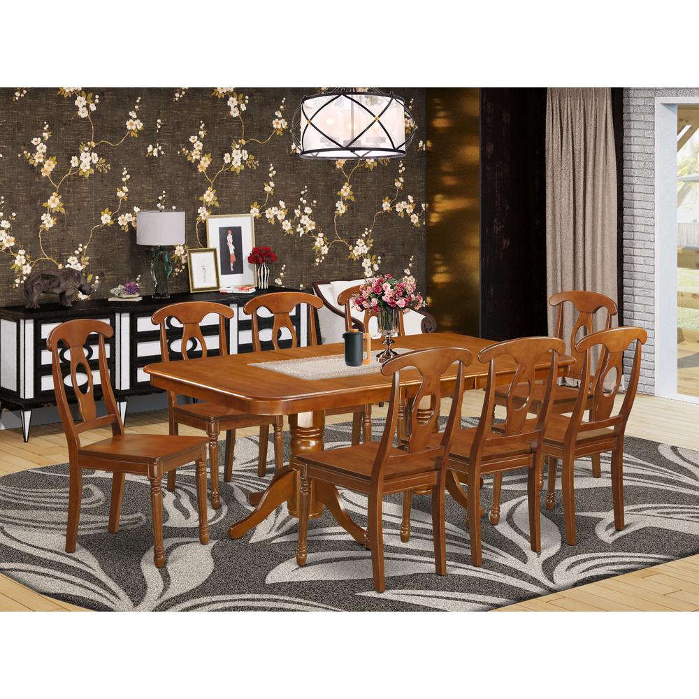 9  Pc  Dining  room  set  Table  with  Leaf  and  8  Dining  Chairs. Picture 1