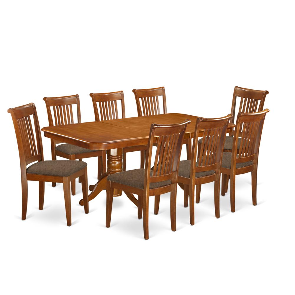 9  Pc  Dining  room  set  Table  with  Leaf  and  8  Chairs  for  Dining. Picture 1