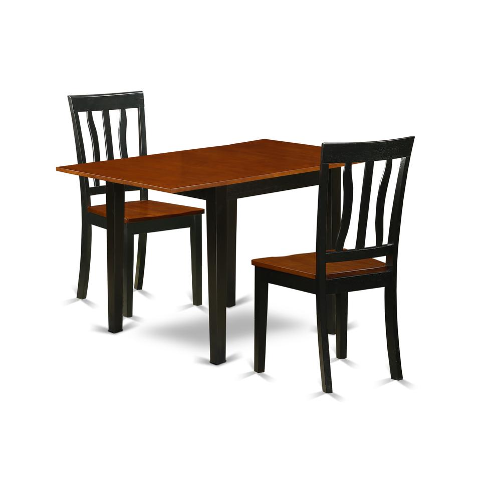 Dining Room Set Black & Cherry, NDAN3-BCH-W. Picture 1