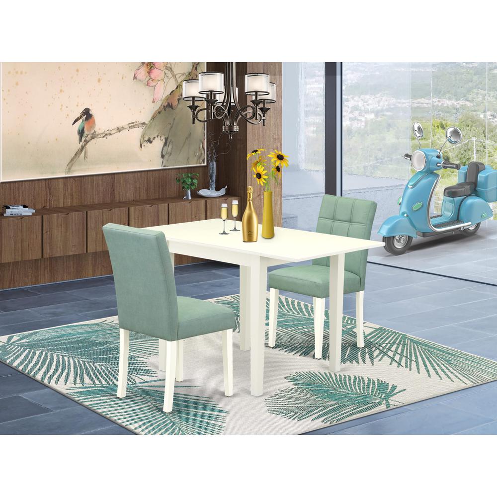 3 Piece Modern Dining Set consists A Kitchen Table. Picture 1