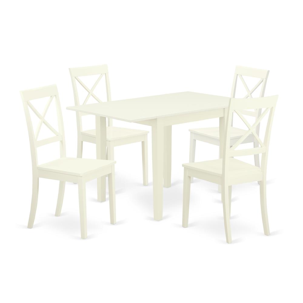 Dining Room Set Linen White, NDBO5-LWH-W. Picture 1
